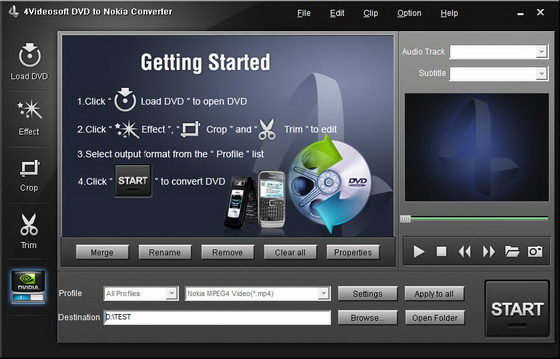 4Videosoft DVD to Nokia Converter 3