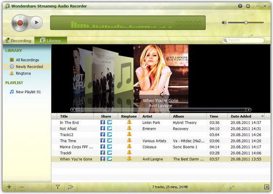 Wondershare Streaming Audio Recorder 2.0.0.21