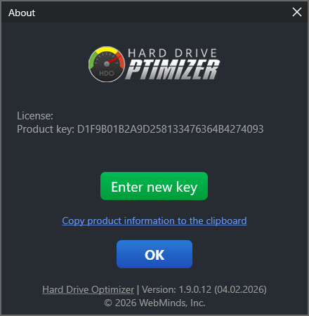 WebMinds Hard Drive Optimizer
