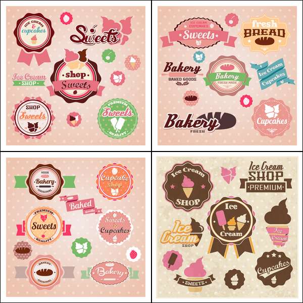 Stickers and logos of sweets (Cwer.ws)