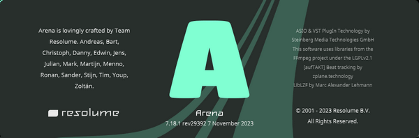 Resolume Arena 7.18.1 rev 29392