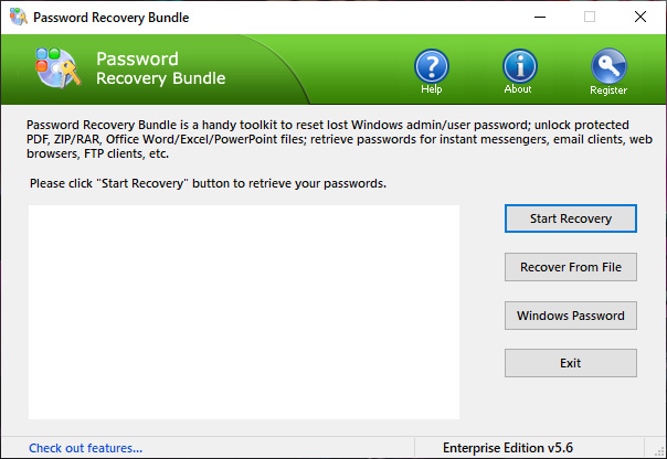 Portable Password Recovery Bundle 5.6 Professional / Enterprise