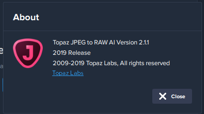 Topaz JPEG to RAW AI 2.1.1