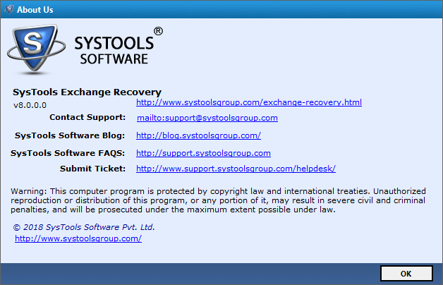 SysTools Exchange Recovery 8.0