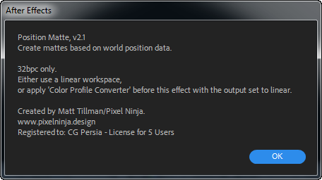 Position Matte 2.1 Plugin