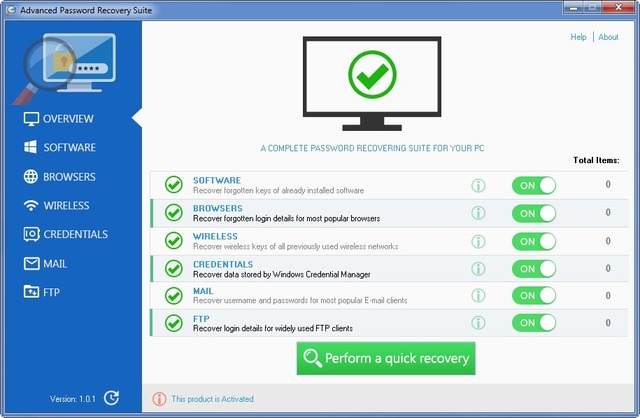 Advanced Password Recovery Suite 1.0.1