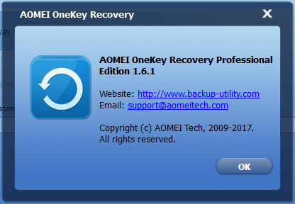 AOMEI OneKey Recovery Professional 1.6.1