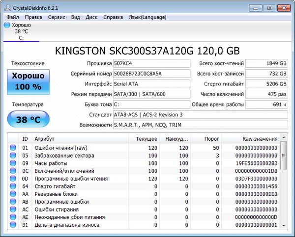 Portable CrystalDiskInfo 6.2.1