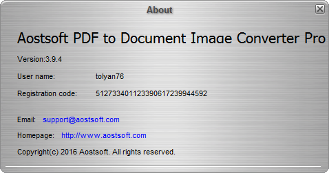 Aostsoft PDF to Document Image Converter Pro 3.9.4