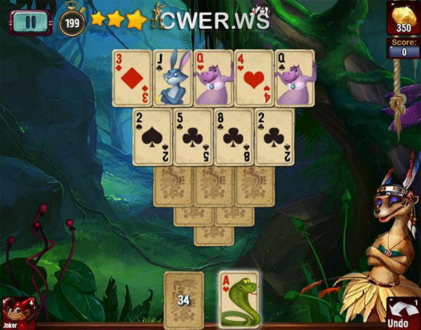 скриншот игры Rainforest Solitaire