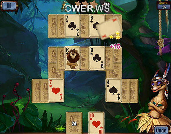 скриншот игры Rainforest Solitaire