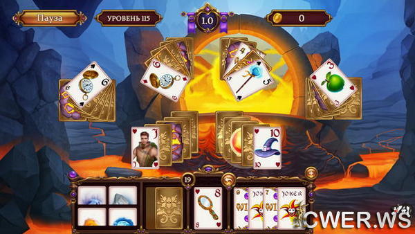 скриншот игры Solitaire Elemental Wizards