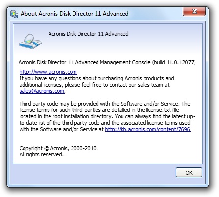 Acronis Disk Director