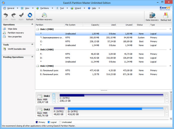 EASEUS Partition Master