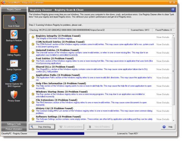 CleanMyPC Registry Cleaner 4.5