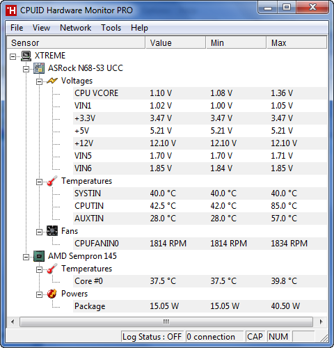 CPUID HWMonitor Pro