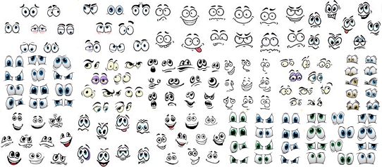 Глаза и лица с улыбками1