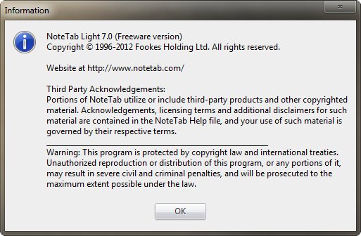 NoteTab Light 7.0