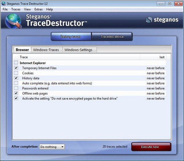 Steganos TraceDestructor