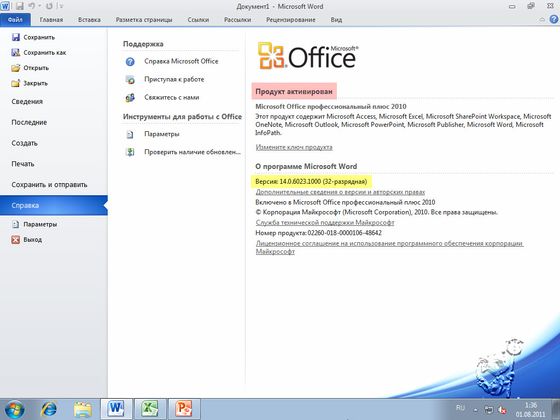 Microsoft Office 2010 Professional Plus SP1