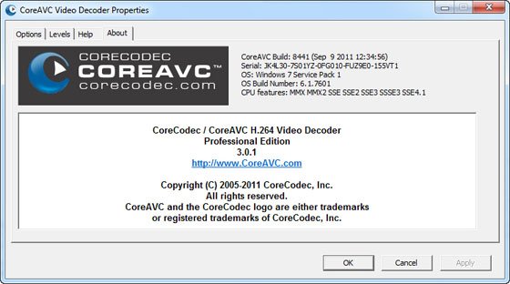 CoreAVC Professional Edition 3.0.1.0 Final